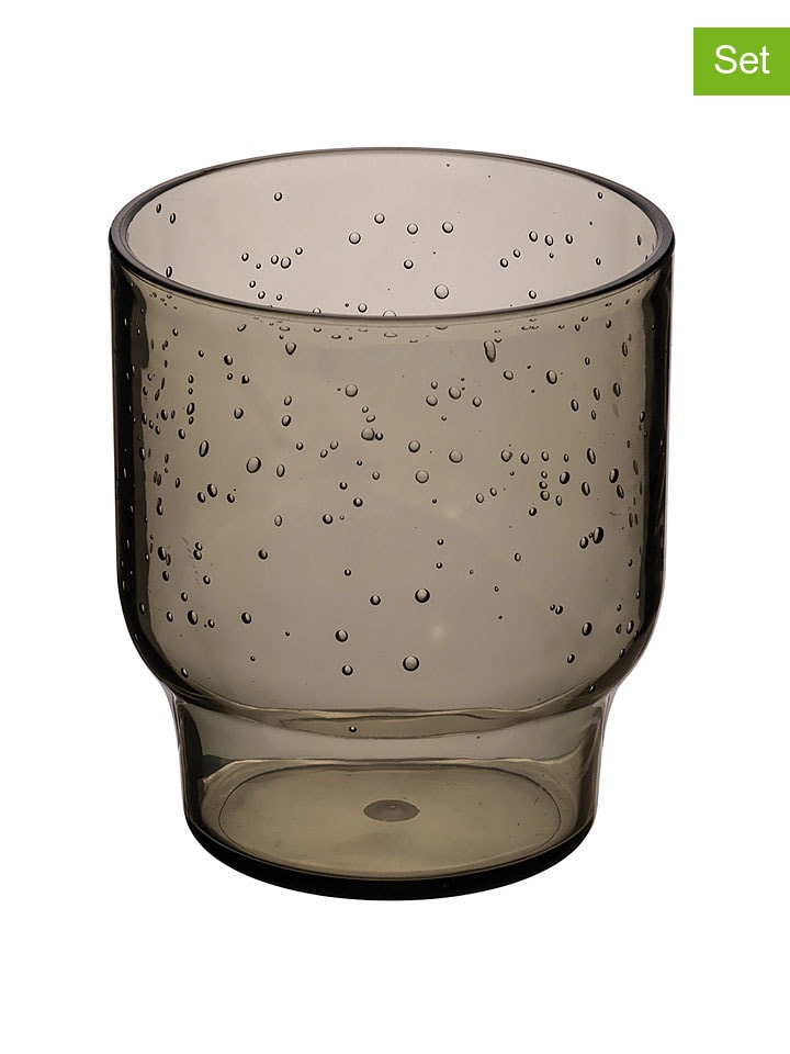 Szklanki (6 szt.) "Bubbles" w kolorze zielonym - 325 ml