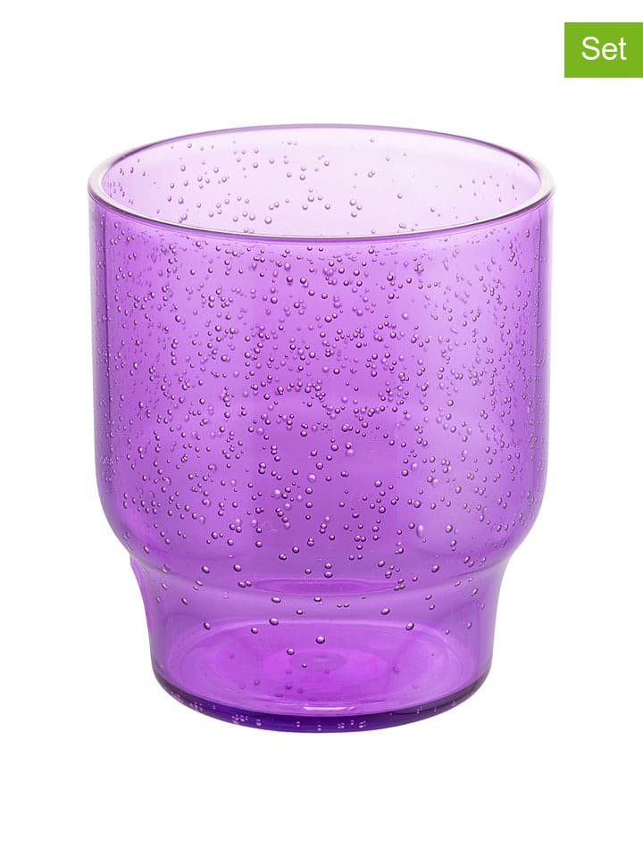 6er-Set: Gläser "Bubbles" in Lila - 325 ml