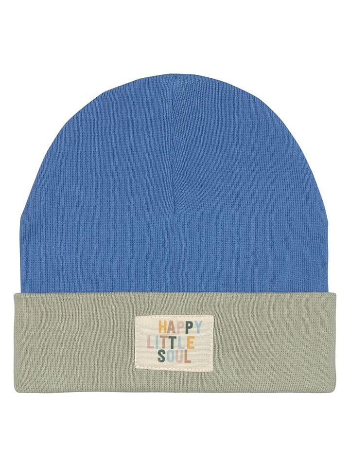 Beanie in Blau/ Khaki