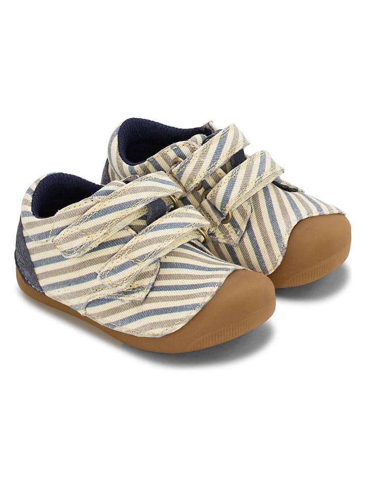 Skórzane buty "Petit Low" w kolorze niebiesko-beżowym do nauki chodzenia