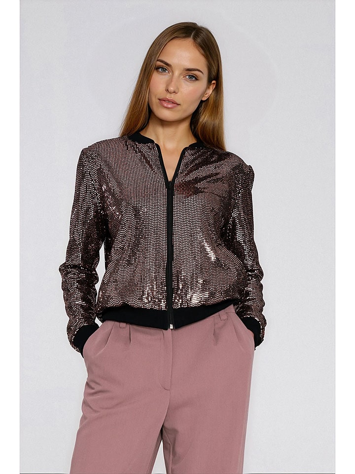 Sweatvest zwart/goudkleurig