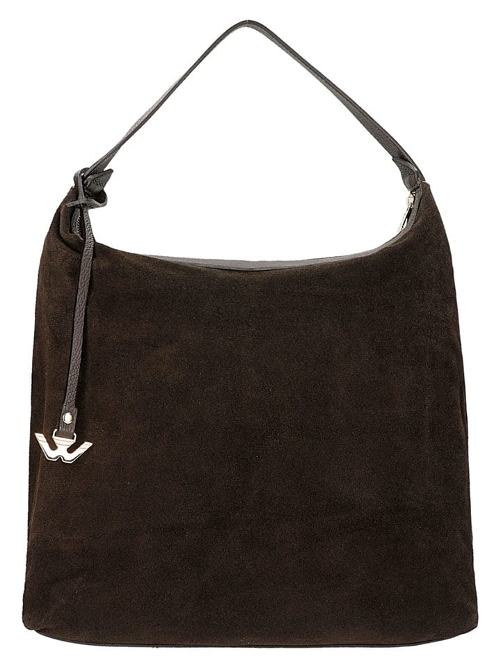 Leder-Shopper in Braun - (B)44 x (H)30 x (T)15 cm