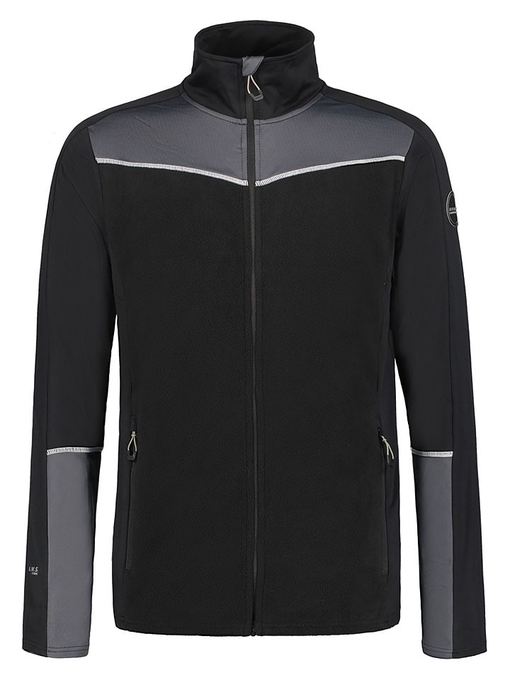 Fleecejacke "Falkner" in Schwarz/ Grau