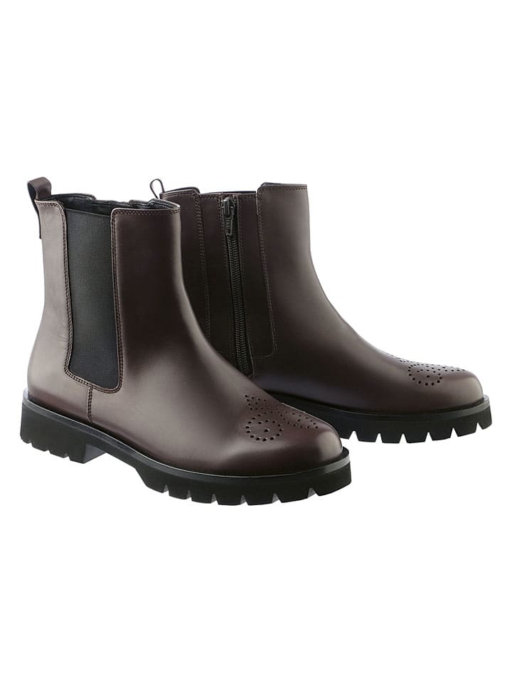 Leren chelseaboots "Robin" bruin