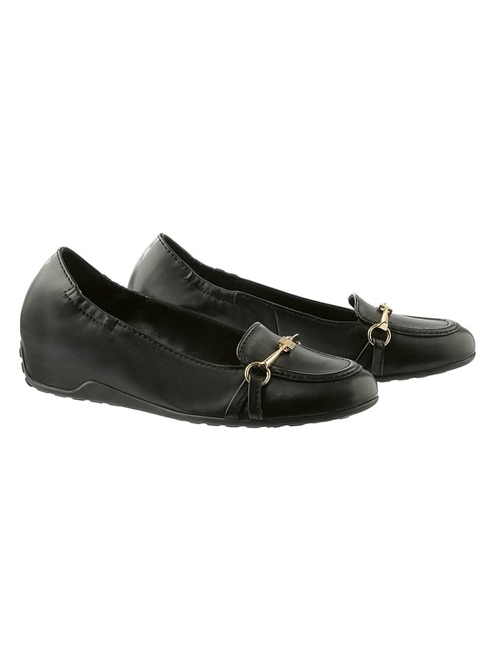 Leder-Mokassins "Marina" in Schwarz