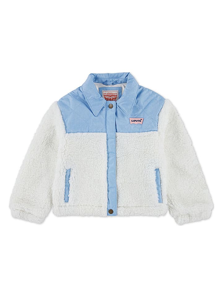 Teddyjas wit/lichtblauw
