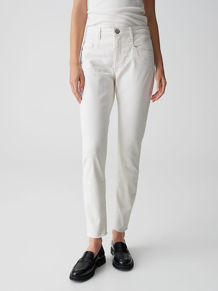 Dżinsy "Evita" - Slim fit - w kolorze białym