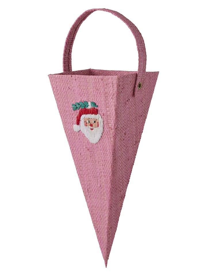 Weihnachtsanhänger "Kræmmerhus" in Rosa/ Rot/ Weiß - (H)21 cm