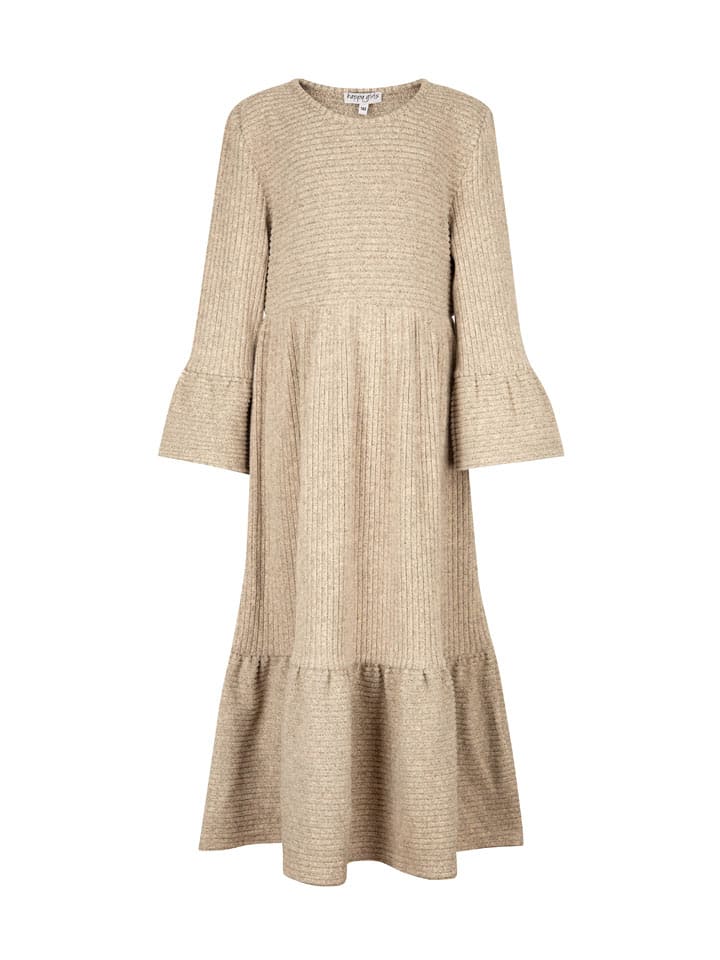 Gebreide jurk beige