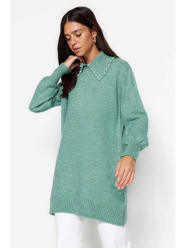 Sweter w kolorze miętowym