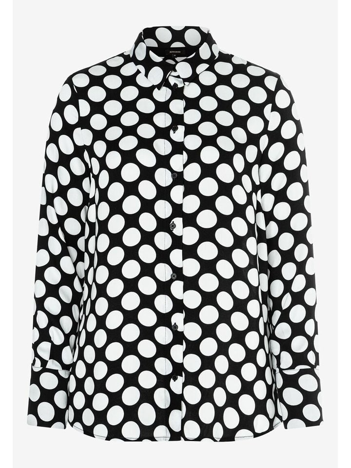 Bluse in Weiß/ Schwarz