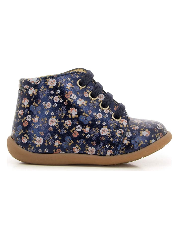 Leren boots donkerblauw