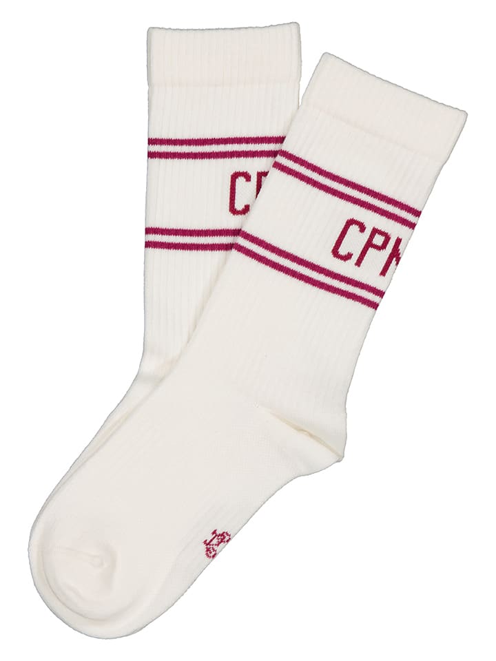 Tennissocken in Weiß/ Pink