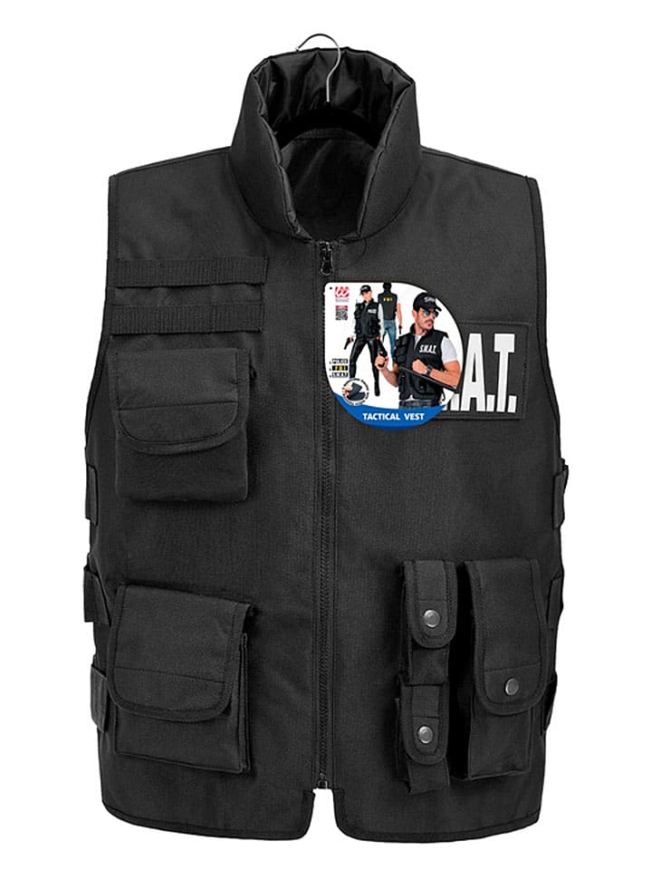Kostümweste "SWAT | FBI | POLICE" in Schwarz