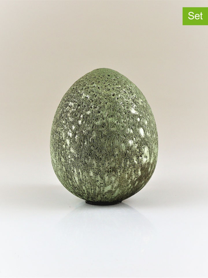 Decofiguur "Ei" groen - (H)10 cm
