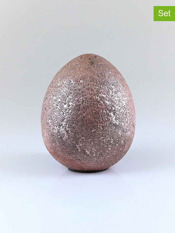 Dekofigur "Ei" in Rosa - (H)15 cm 