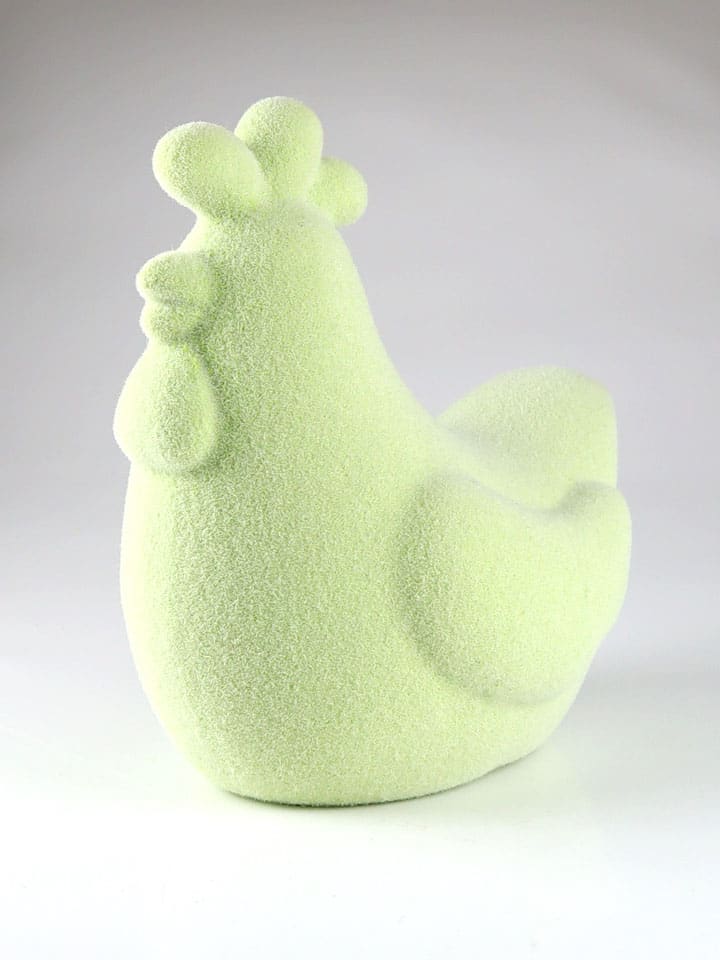 Figurka dekoracyjna "Chicken" w kolorze zielonym - 21 x 31 x 31,5 cm