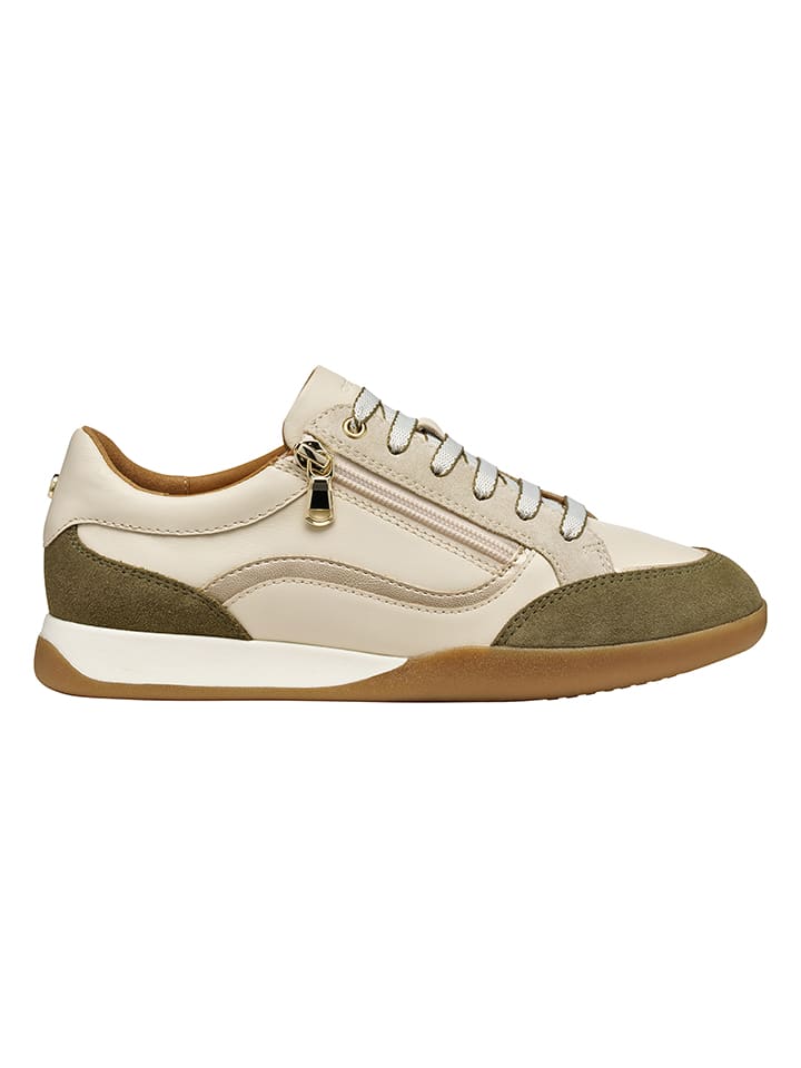 Leder-Sneakers "Maryemy" in Beige/ Khaki