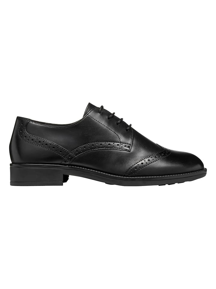 Leder-Schnürschuhe "Jaylon 2" in Schwarz