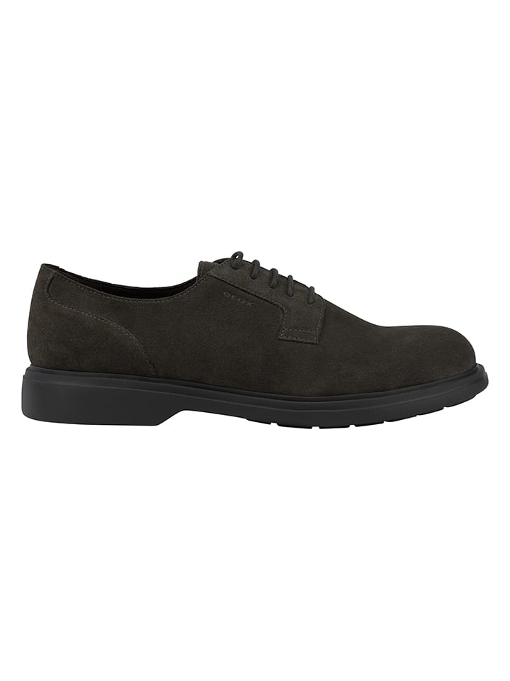 Leren veterschoenen "Ottavio" kaki