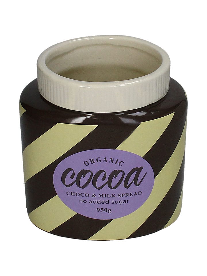 Bloempot "Cocoa" paars/zwart/beige - (B)16,5 x (H)17 x (D)13,2 cm