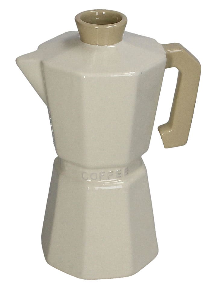 Wazon "Percolator" w kolorze kremowym - 17,5 x 25 x 11,5 cm