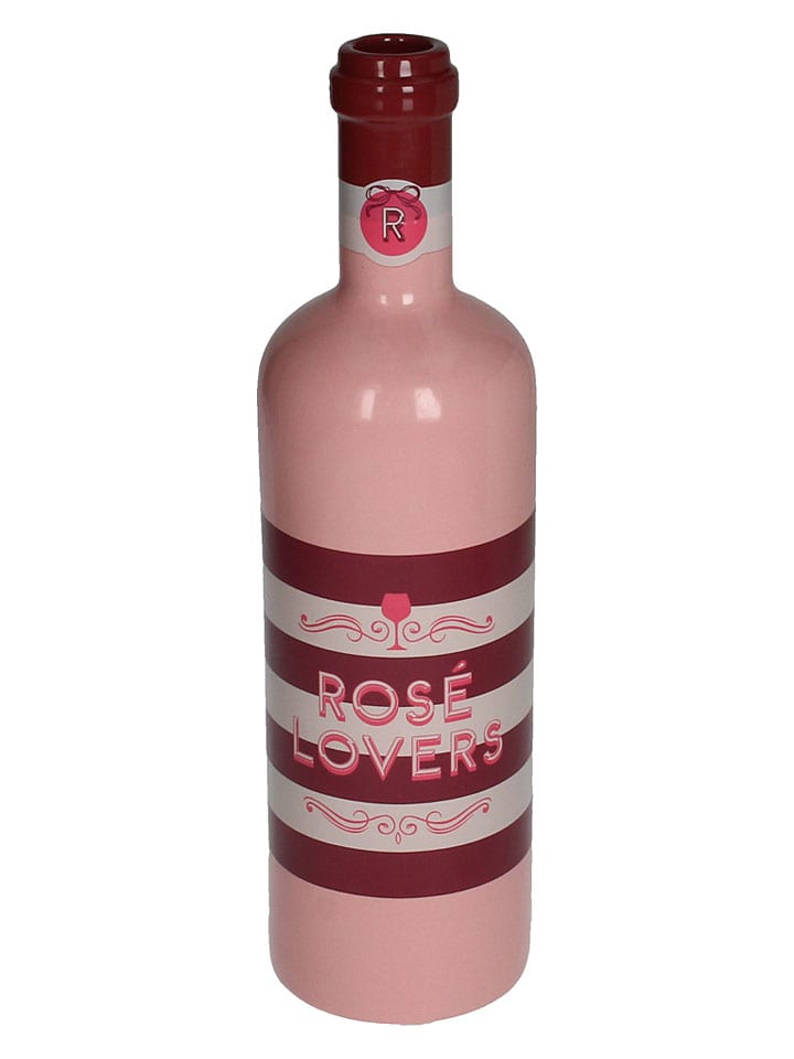 Wazon "Wine Bottle" w kolorze jasnoróżowo-fioletowym - wys. 29 x Ø 8 cm