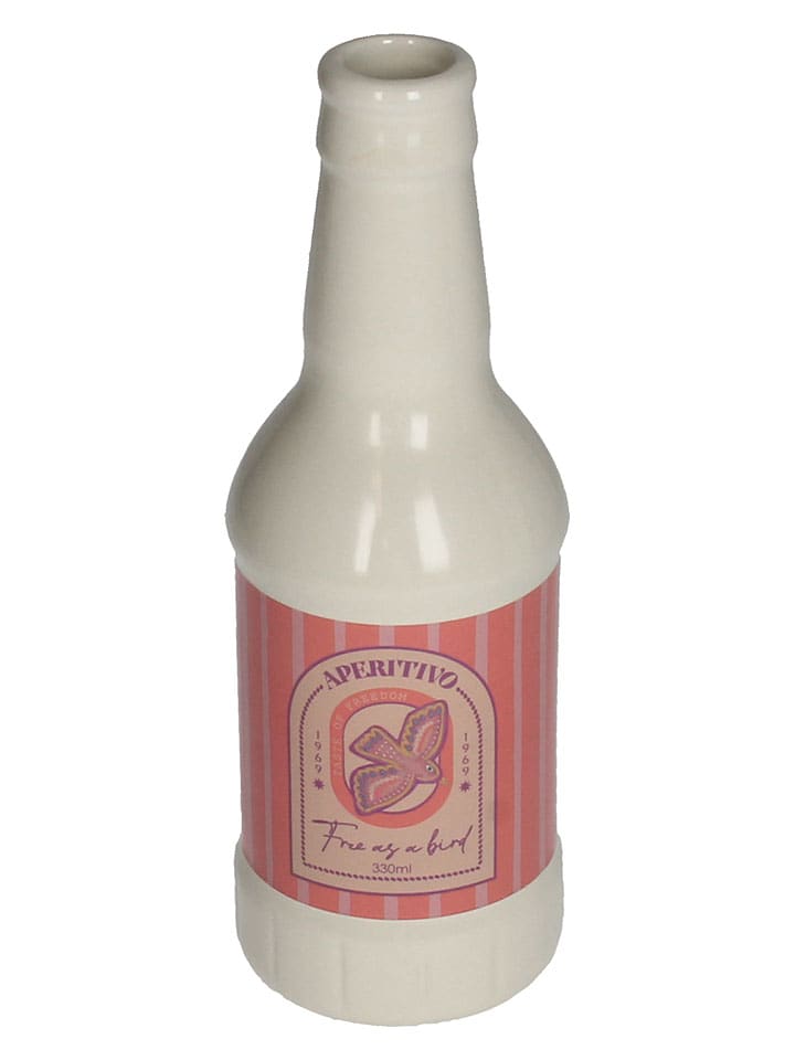 Wazon "Aperitivo" w kolorze kremowo-jasnoróżowym - wys. 20,7 x Ø 7 cm