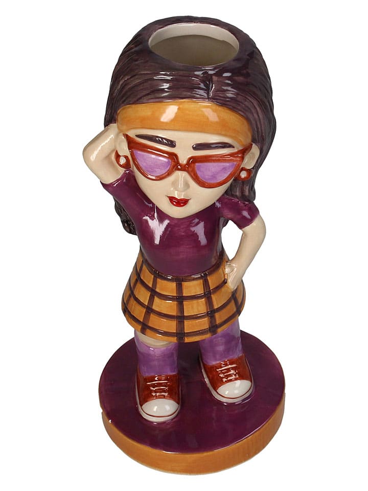 Wazon "Dancing Queen '90" ze wzorem - wys. 24 x Ø 10,3 cm