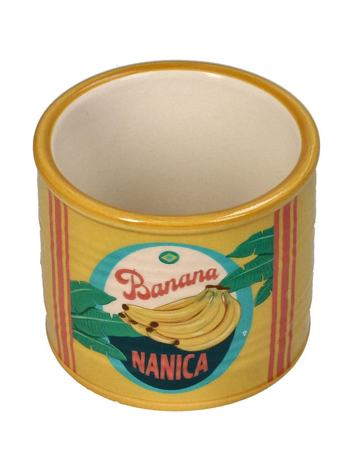 Blumentopf ''Banana'' in Gelb - (H)6,3 cm - Ø 7,3 cm