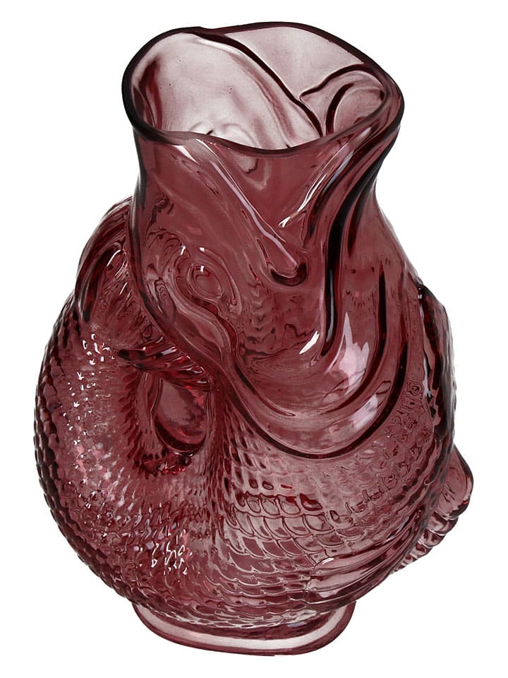 Wazon "Fish" w kolorze fioletowym - 17 x 24,5 x 10,5 cm