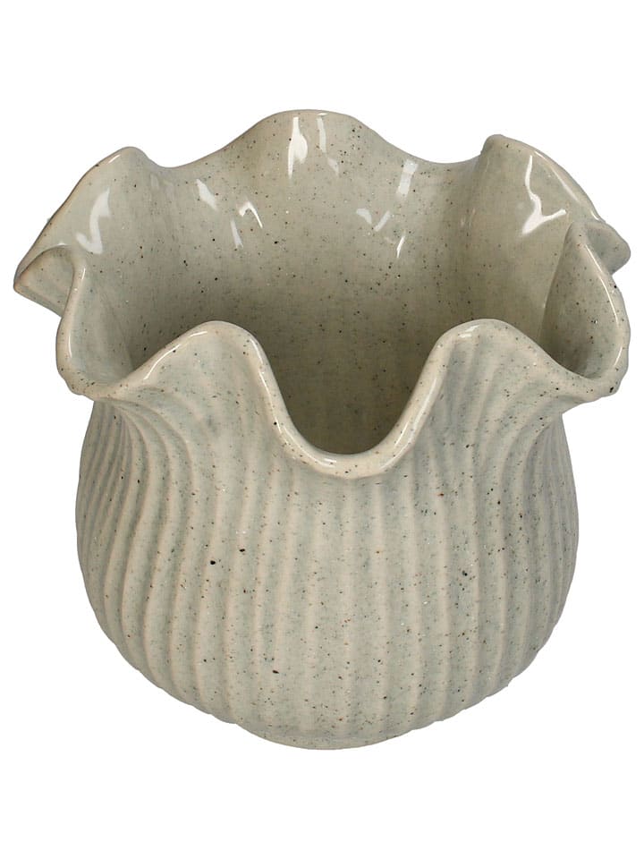 Doniczka w kolorze beżowym - wys. 19,5 x Ø 21 cm