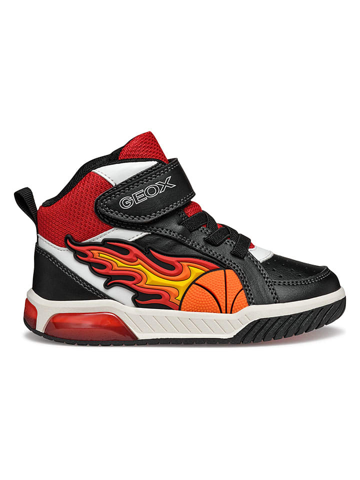 Sneakersy "Inek" w kolorze czarno-czerwonym
