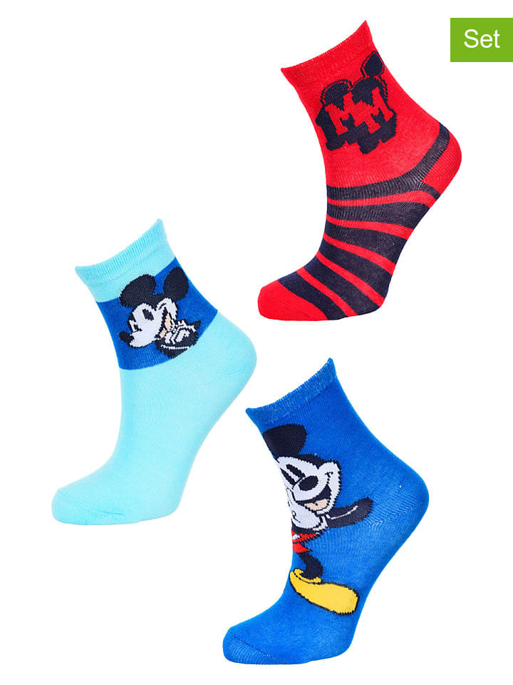 3er-Set: Socken "Mickey" in Bunt