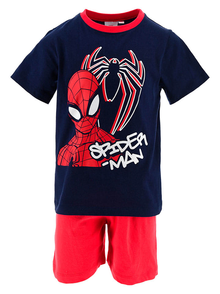 Pyjama "Spiderman" in Dunkelblau/ Rot