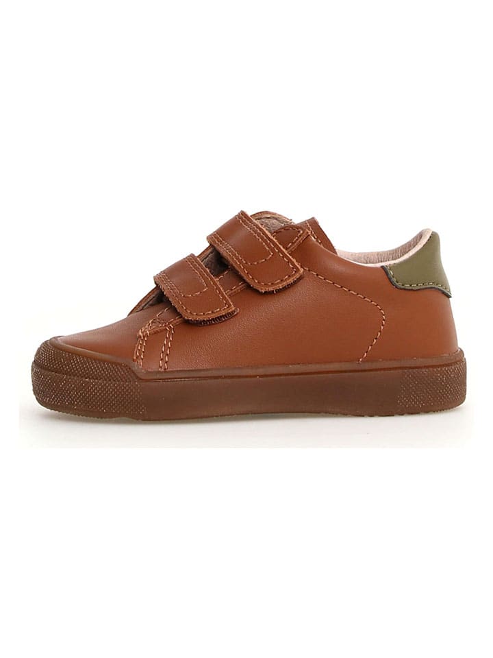 Leren sneakers "Eindhoven" lichtbruin