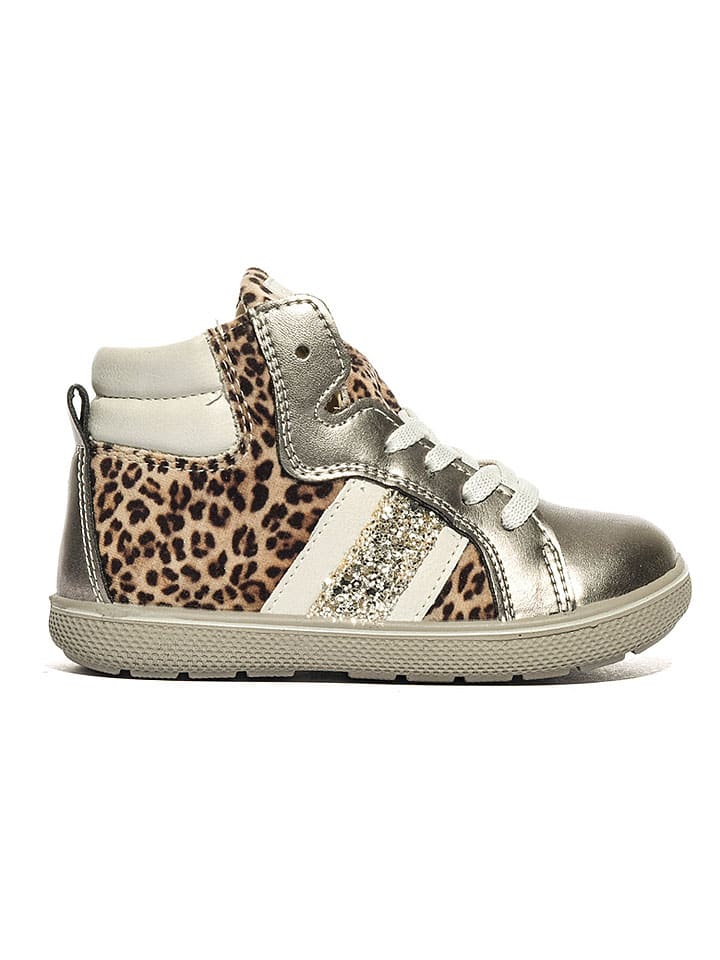 Sneakers in Creme/ Gold