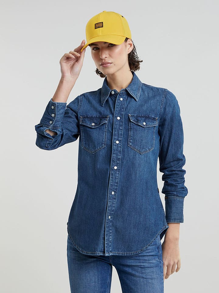 Spijkerblouse donkerblauw