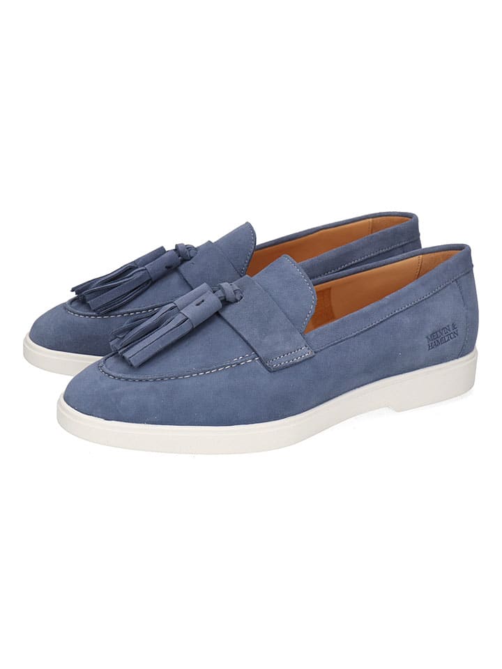 Leder-Mokassins "Filippa 2" in Blau