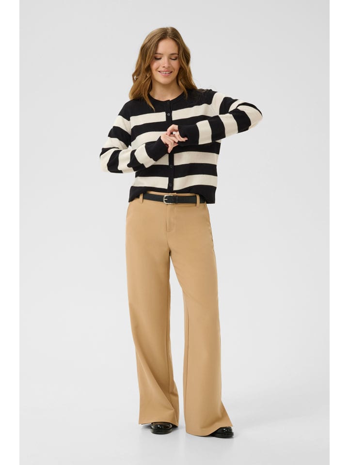 Wollcardigan in Schwarz/ Weiß