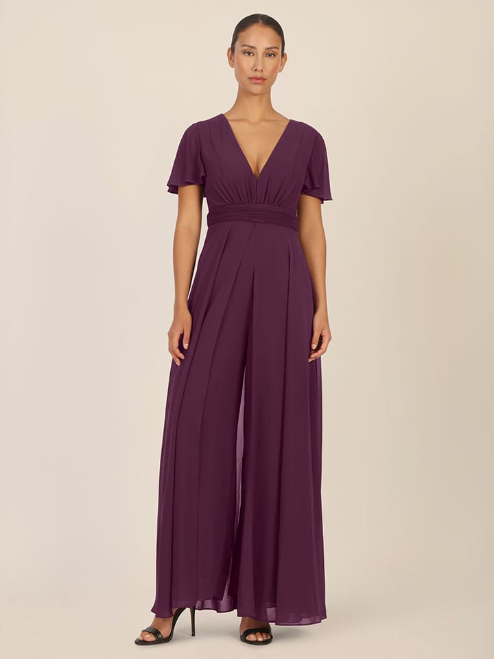 Jumpsuit pruimkleurig