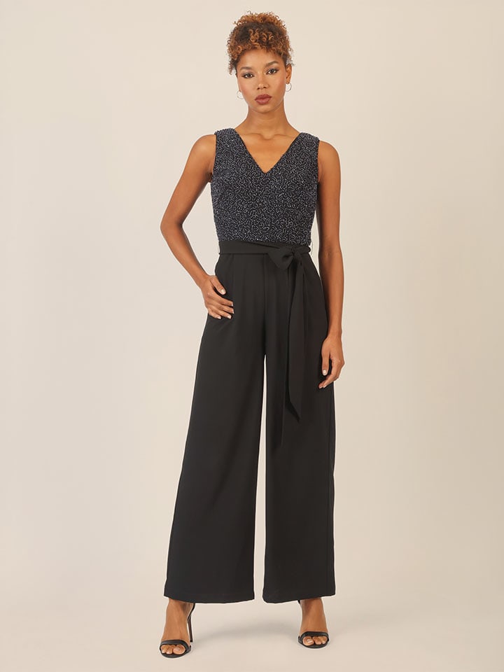 Jumpsuit zwart/donkerblauw