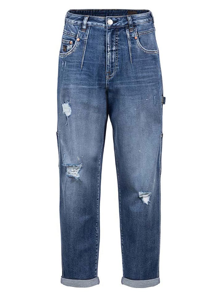 Dżinsy "Peyton" - Tapered fit - w kolorze niebieskim
