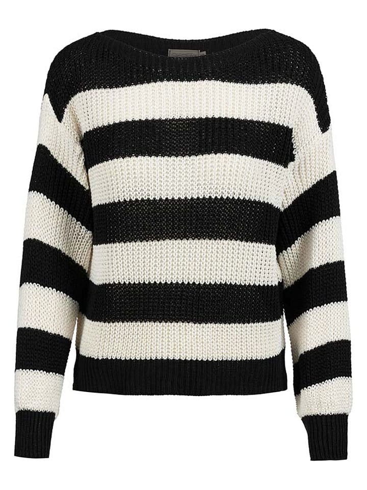Sweter "Louise" w kolorze kremowo-czarnym