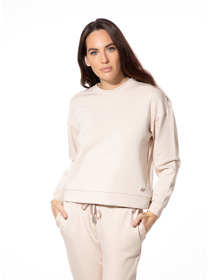 Pyjama-Oberteil in Creme