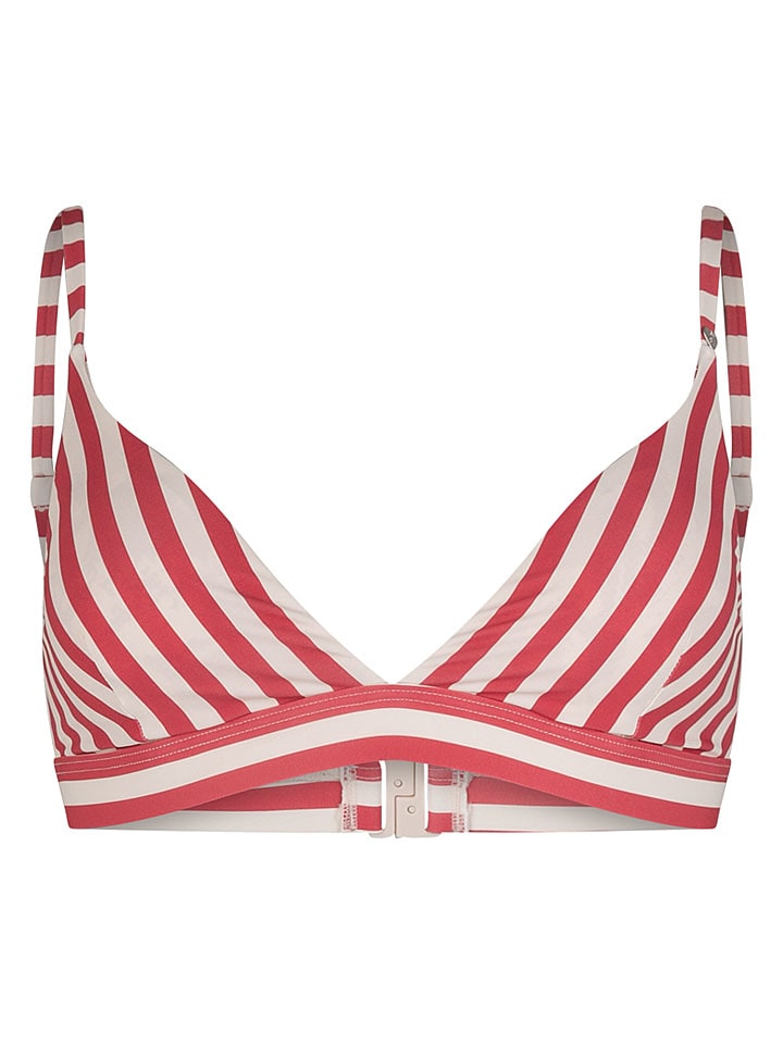 Biustonosz bikini w kolorze kremowo-czerwonym
