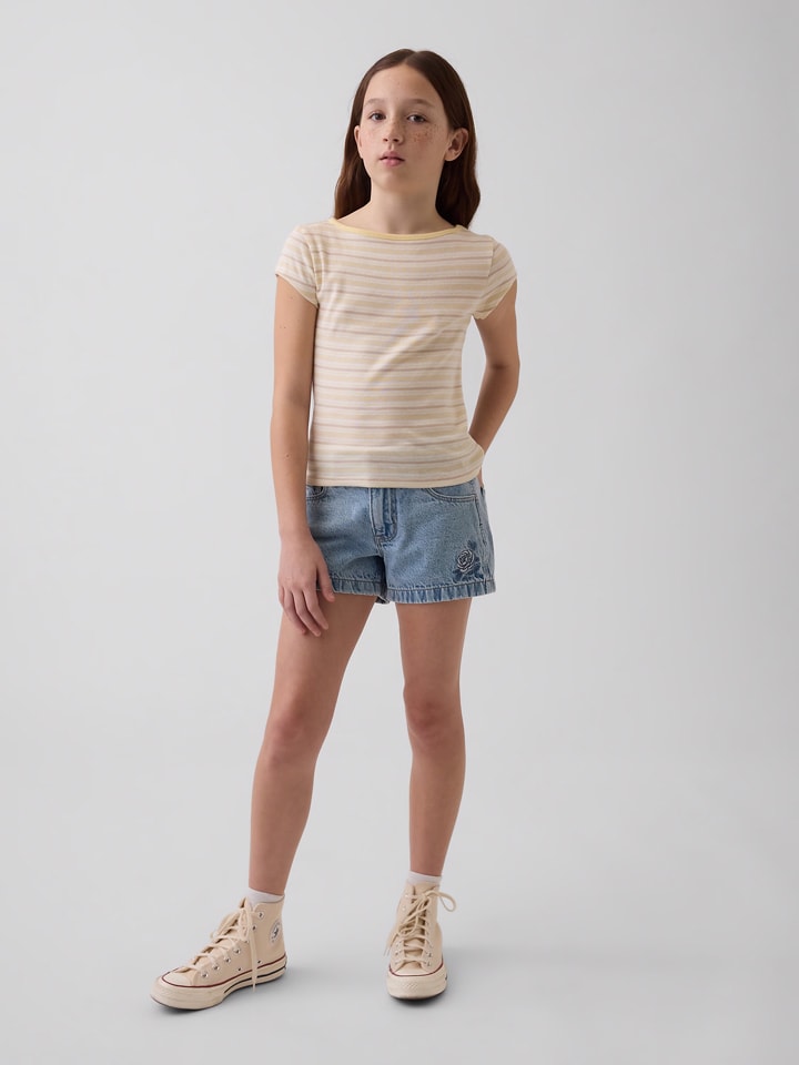 Spijkershort blauw