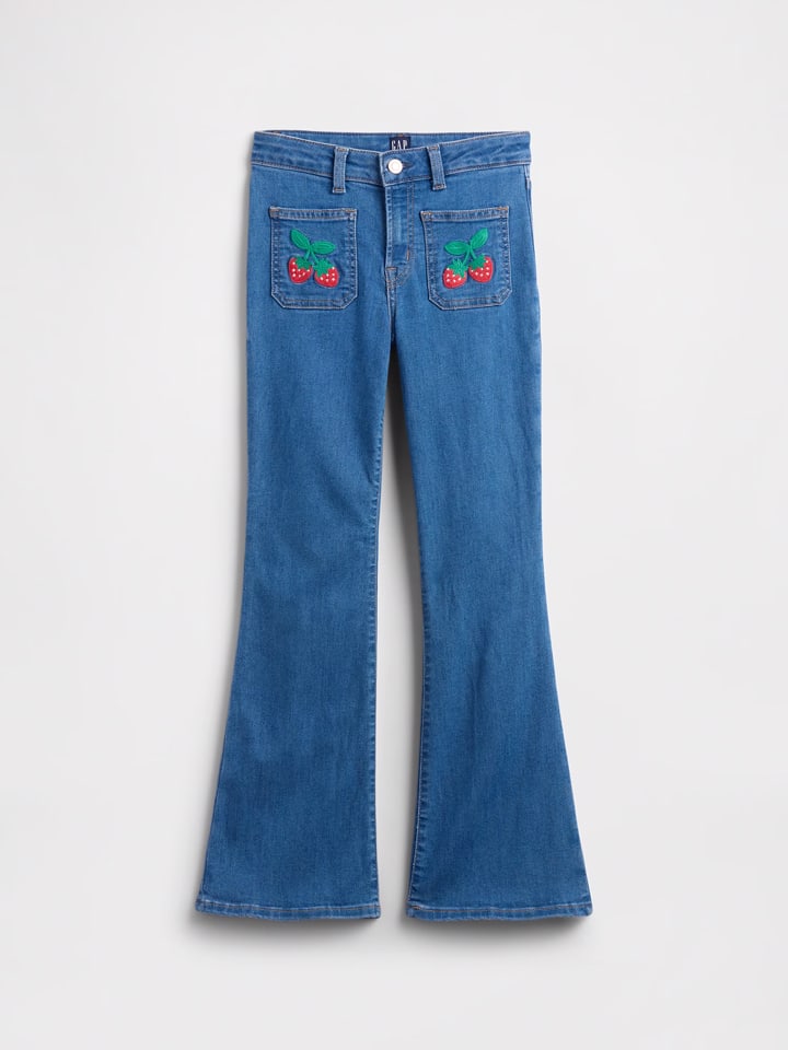 Spijkerbroek - flared fit - blauw