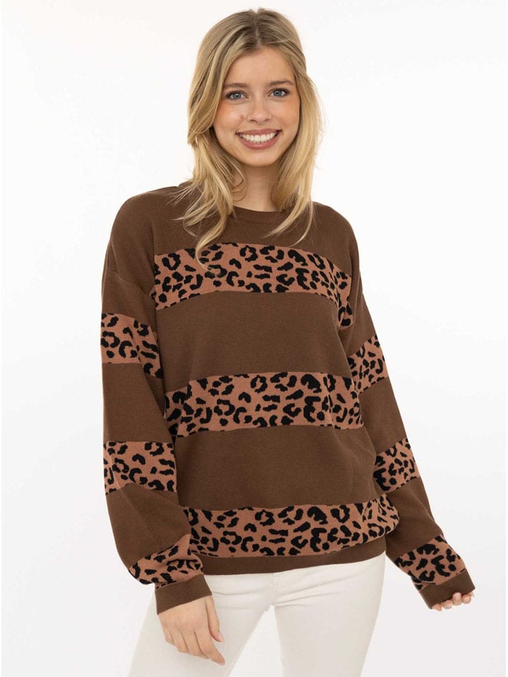Sweter w kolorze brązowym