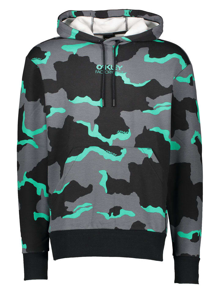 Hoodie "Factory Pilot" in Grau/ Schwarz